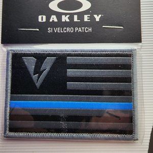 Oakley SI Patch Logo Flag Thin Blue Line - Gunmetal 101-668-012